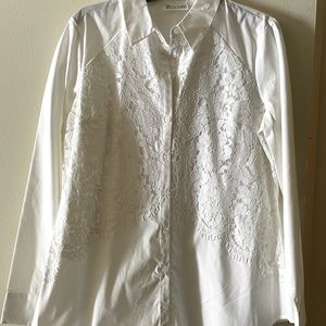 7th Avenue white size L ladies button down